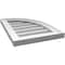 Ekena Millwork Quarter Round Top Right Surface Mount PVC Gable Vent w/ 2"W x 2"P Brickmould Sill Frame, 14"W x 20"H GVPQR14X2003SN - alternate 2